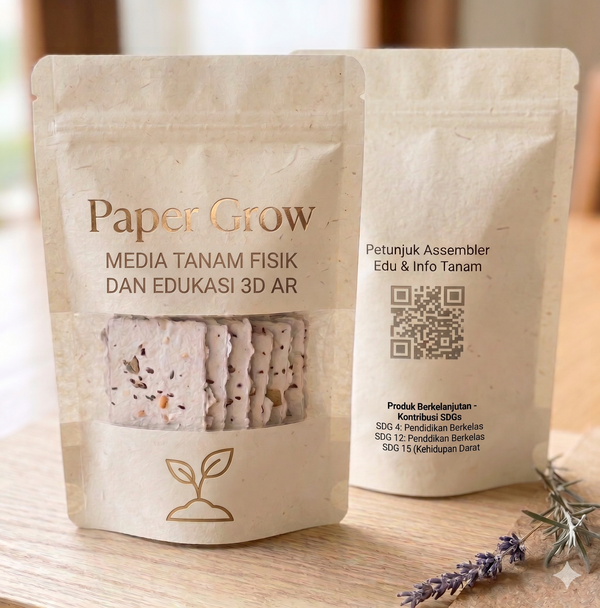 Kemasan Paper Grow - Paket Sayur Bayam